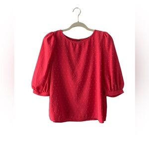 EUC Emery Rose Swiss Dot Blouse